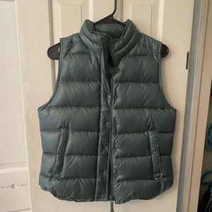 Sage Green J Crew Puffer Vest